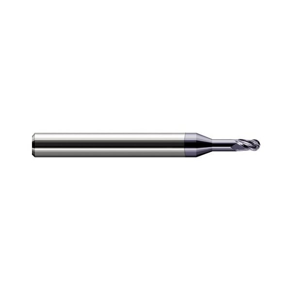 Harvey Tool 0.0620 in. 1/16 Cutter dia. x 3/32 x 1/4 in. Reach Carbide Ball End Mill, 4 Flutes, AlTiN Coated 754362-C3 - main